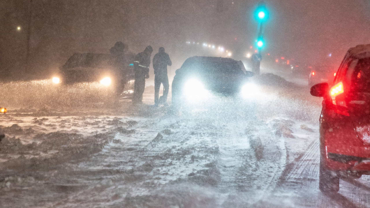 Tempestade de neve força pessoas a passarem a noite em loja na Dinamarca