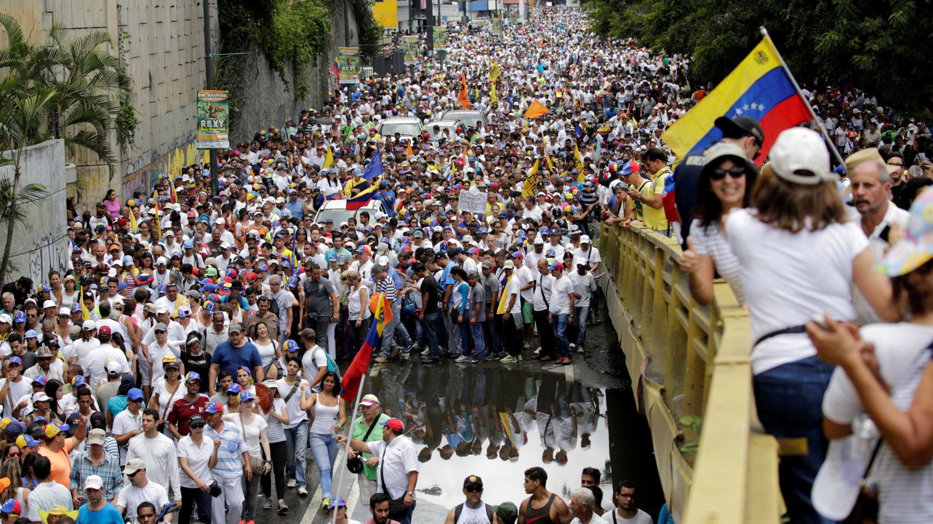 Venezuela: contra Maduro, oposição toma 
conta das ruas de Caracas