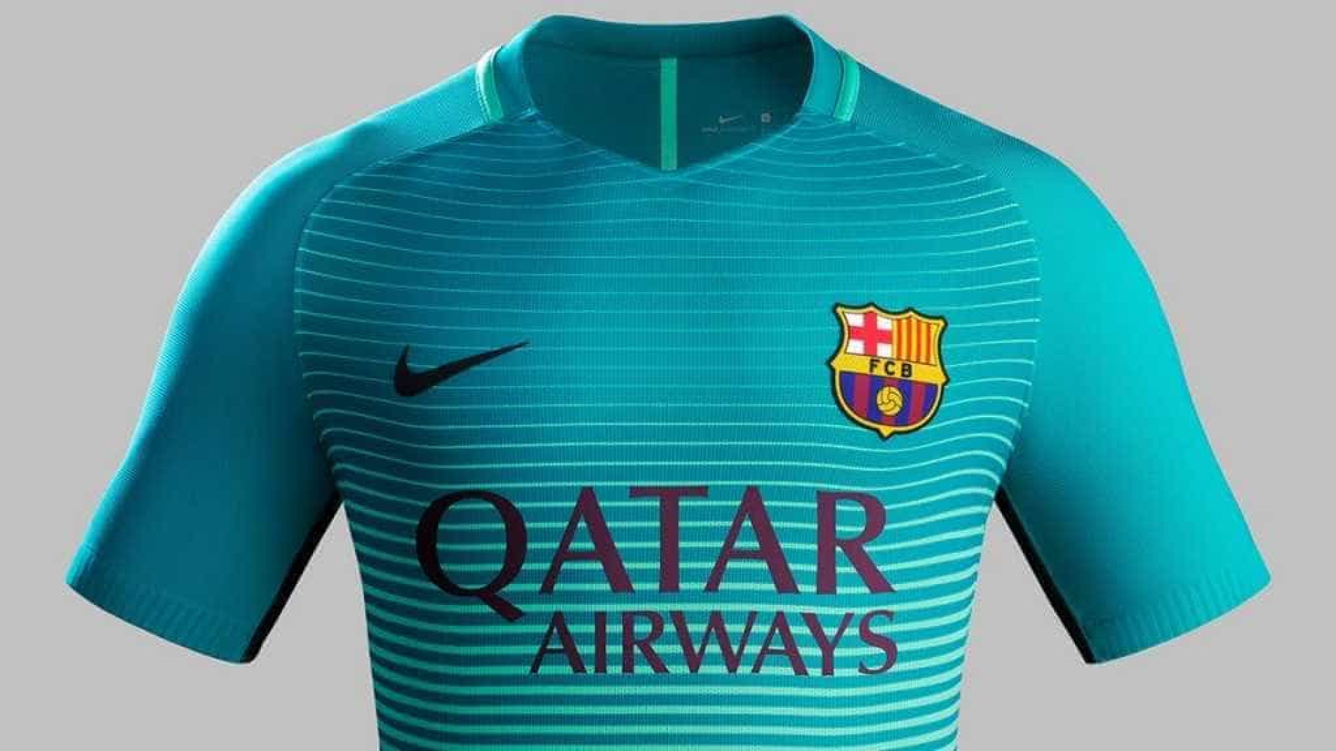 Barcelona divulga terceiro uniforme, que usará hoje na Champions