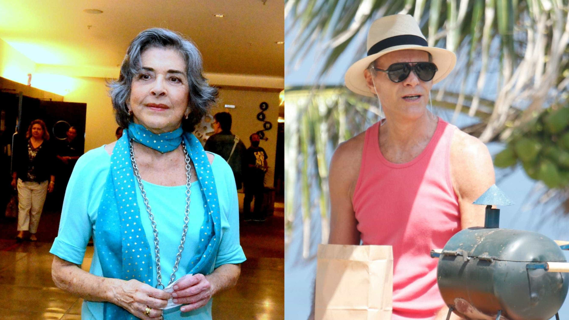 Betty Lago apoia ex, Mário Gomes, em vendas de sanduíche na praia