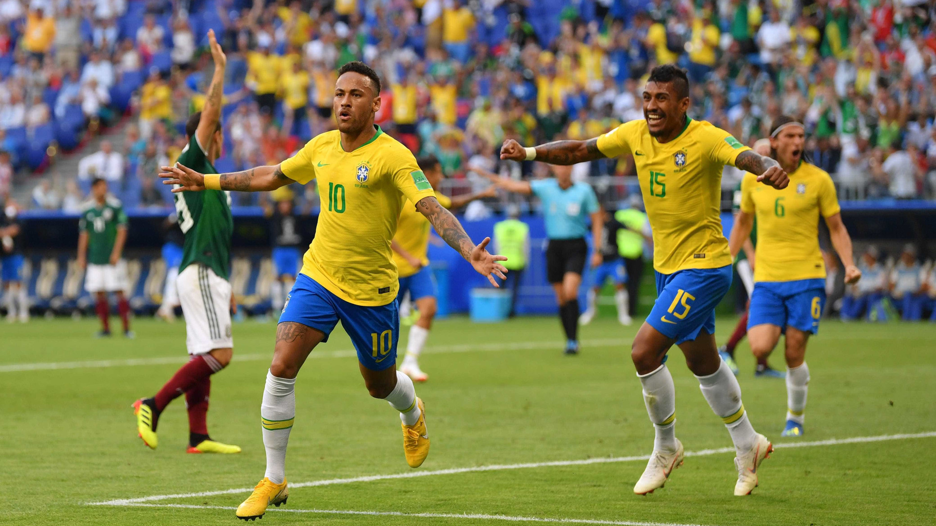 Brasil nas quartas! Neymar e Firmino marcam, e seleção elimina o México