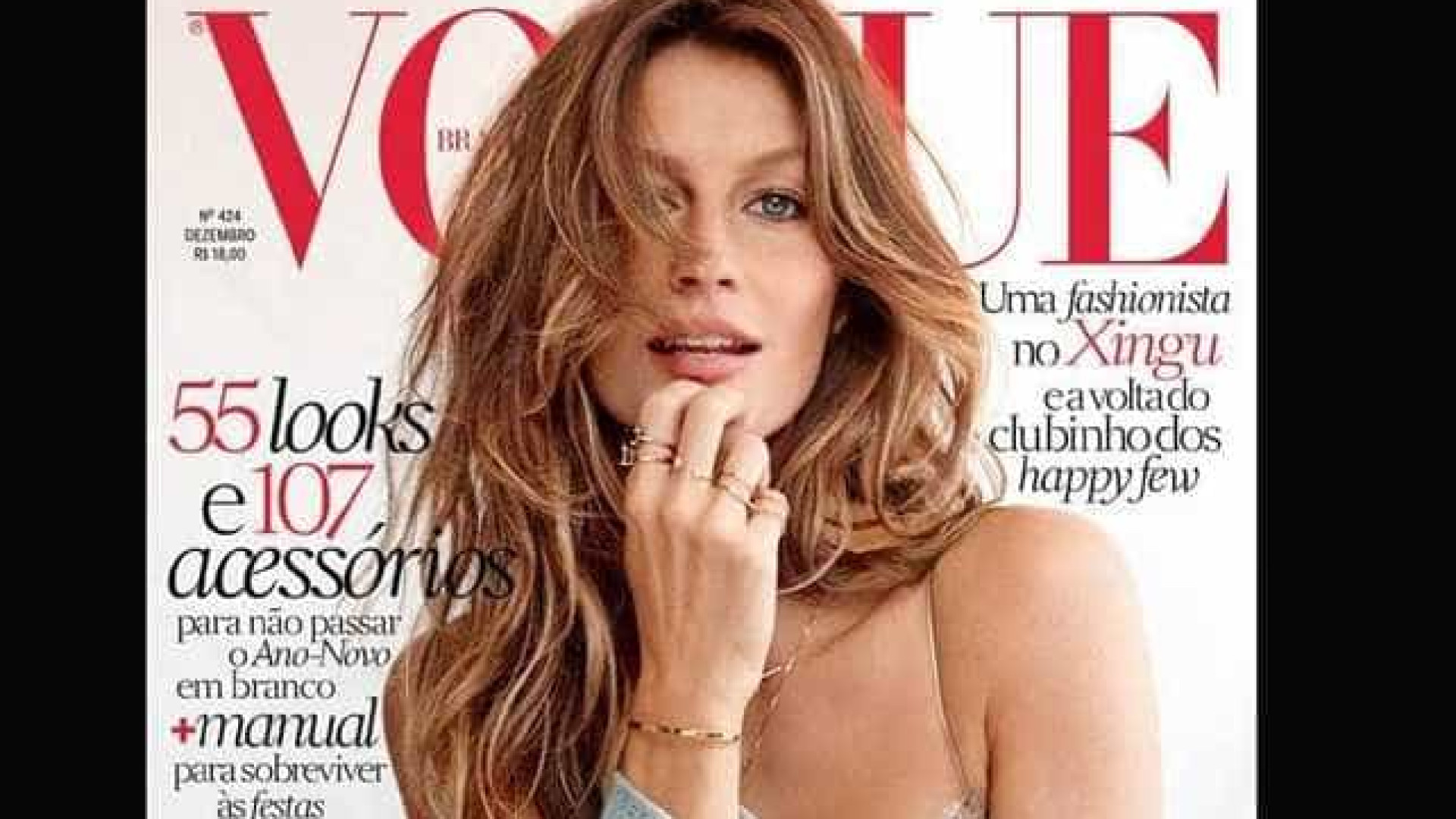 Gisele Bundchen é capa da revista Vogue este dezembro