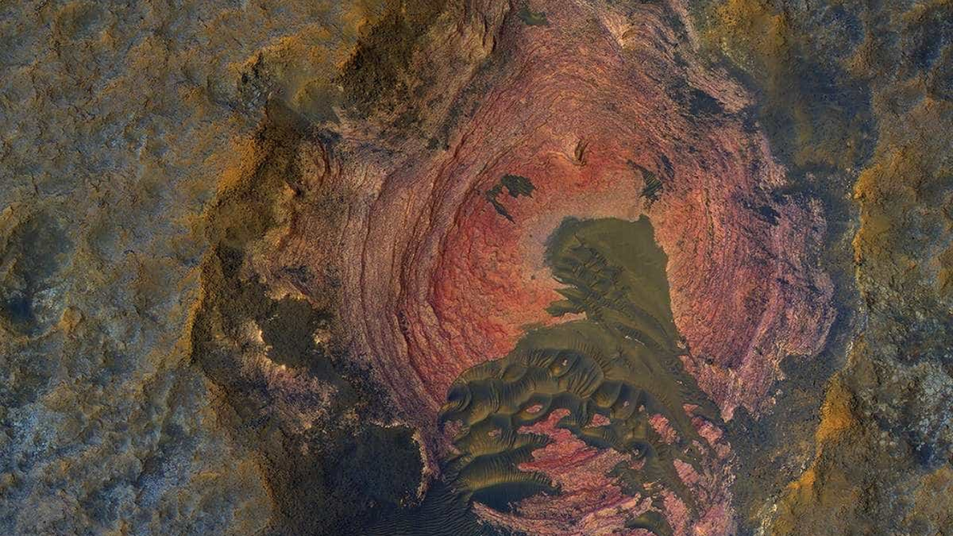 Nasa publica foto inédita do 'coração' de Marte