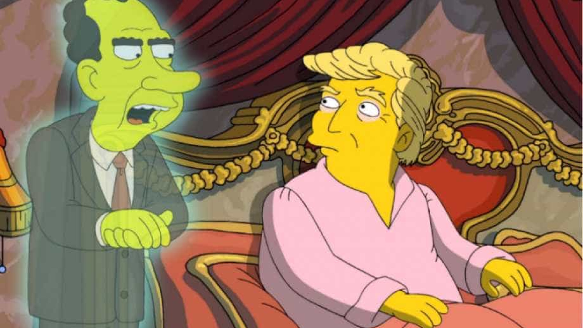 'Os Simpsons': fantasma de Nixon agradece a Trump por ser pior