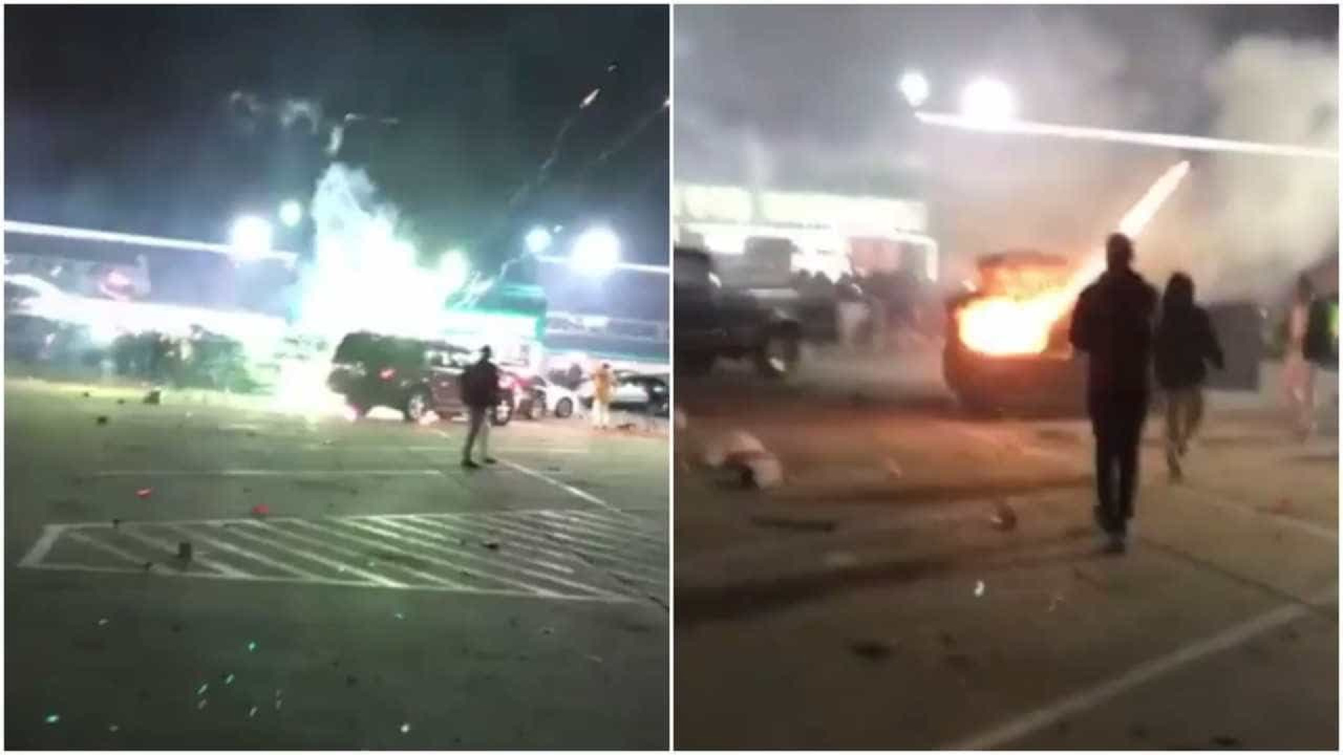 Fogos de artifício explodem dentro de carro no Texas