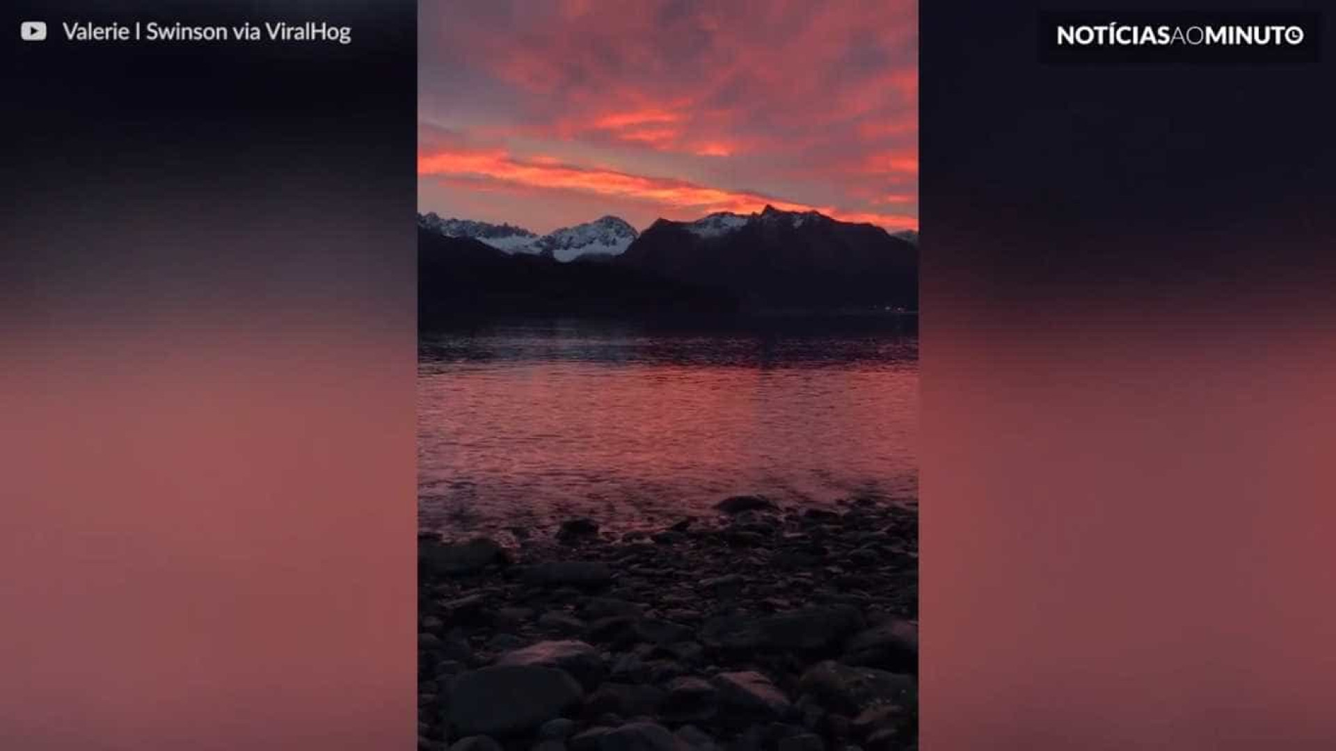 Vídeo mostra fantástico nascer do sol no Alasca