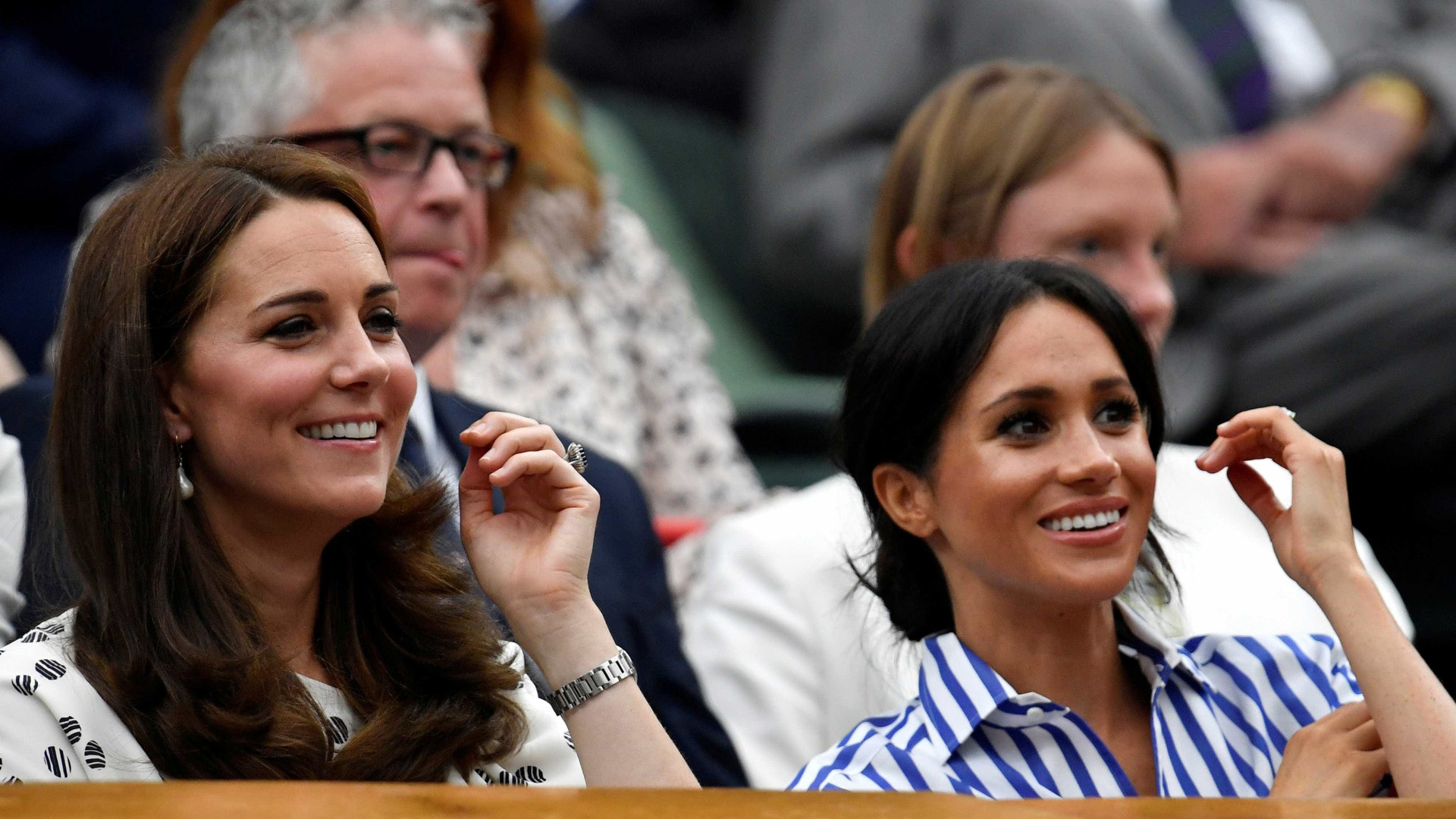 Kate Middleton e Meghan Markle vão juntas à semifinal de tênis