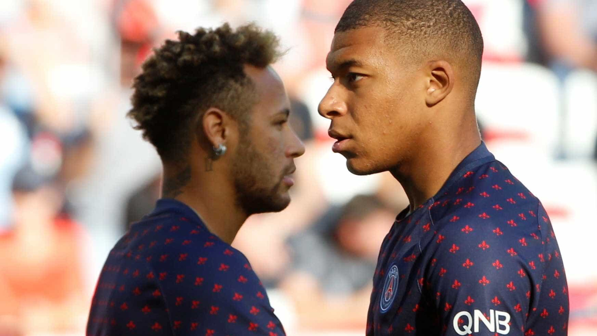 Amizade entre Neymar e Mbappé empolga PSG