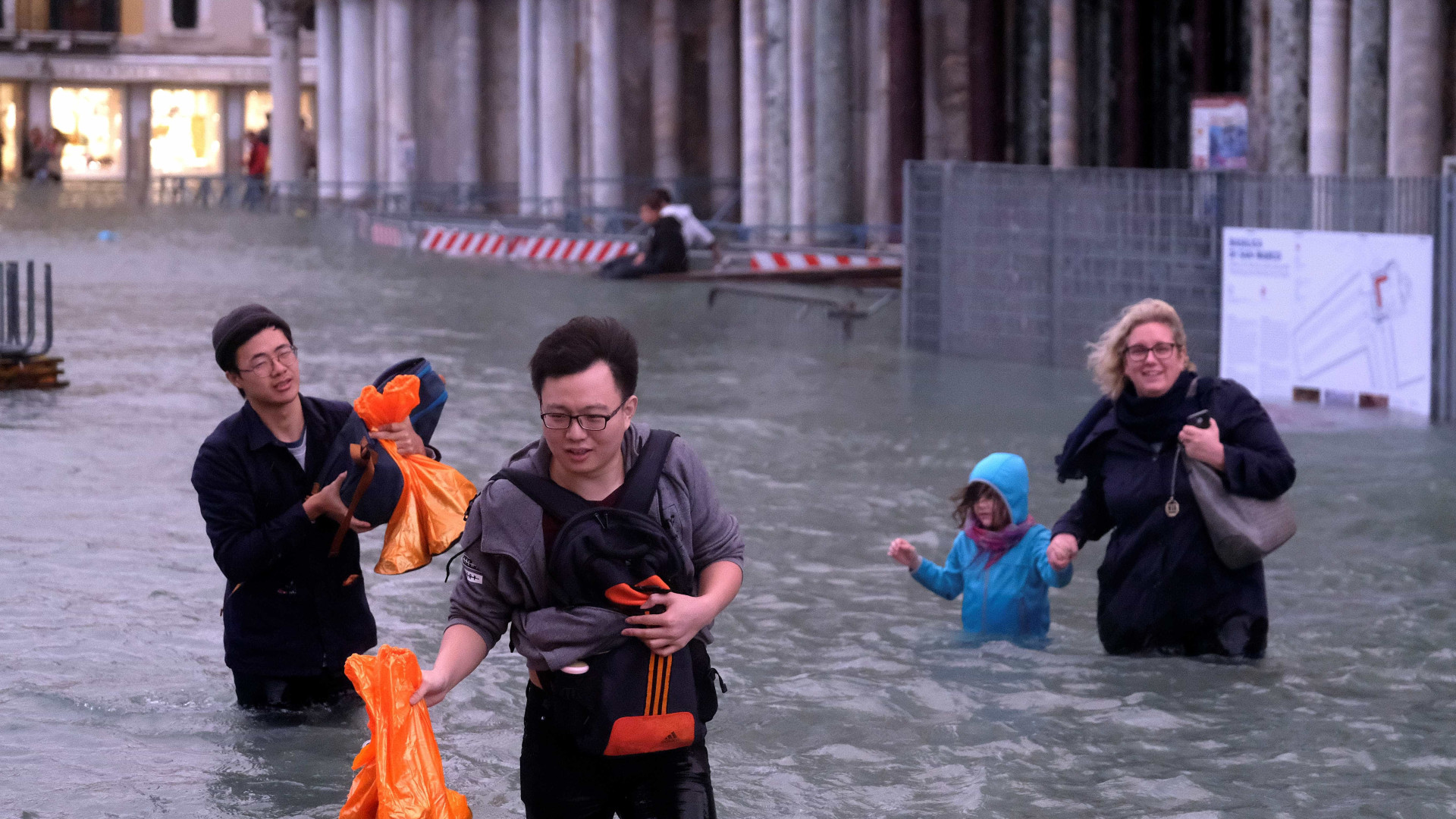 Centro de Veneza bate recorde de inundações em 2018
