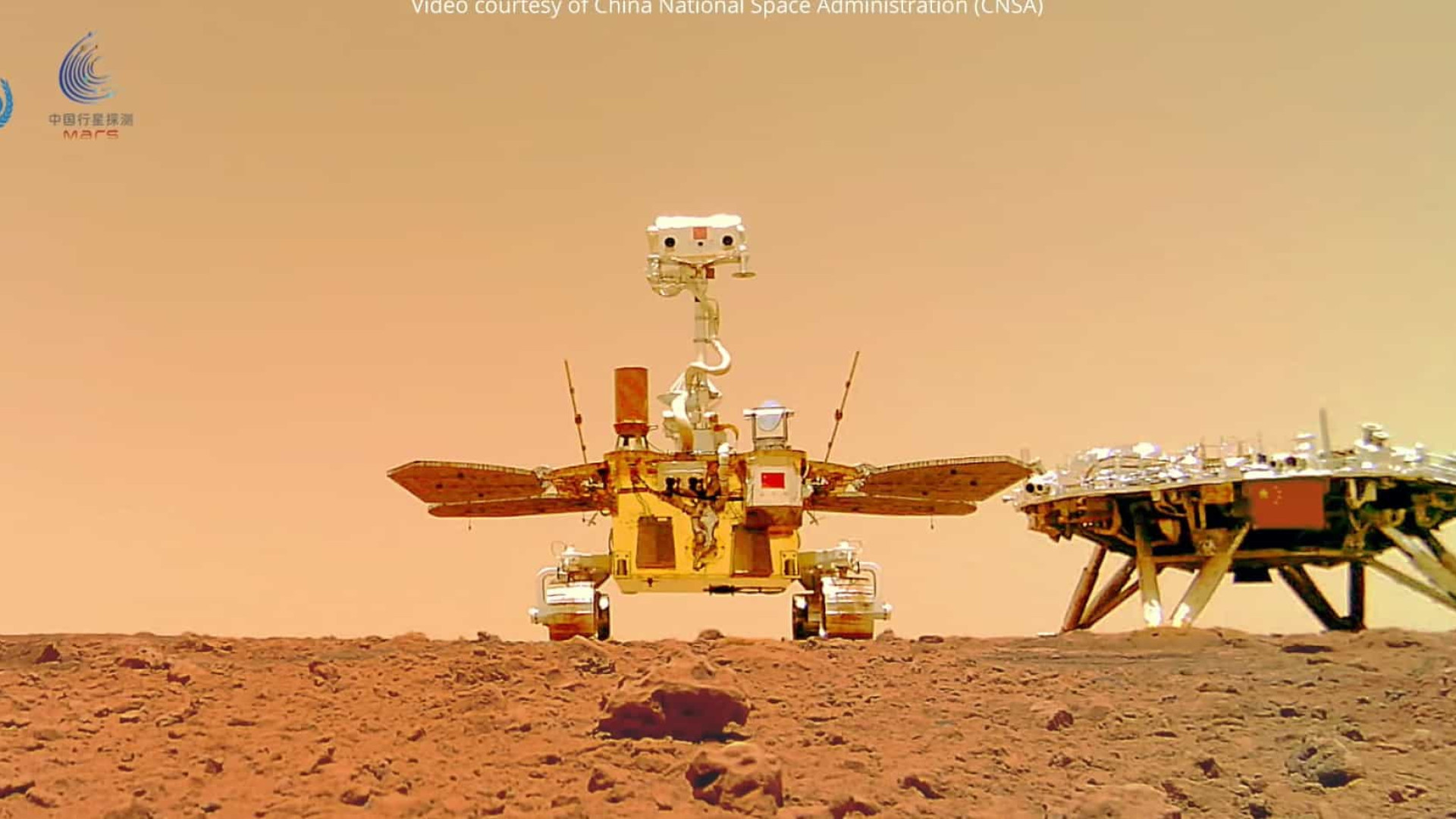 Rover chinês compartilha fotografia panorâmica de Marte
