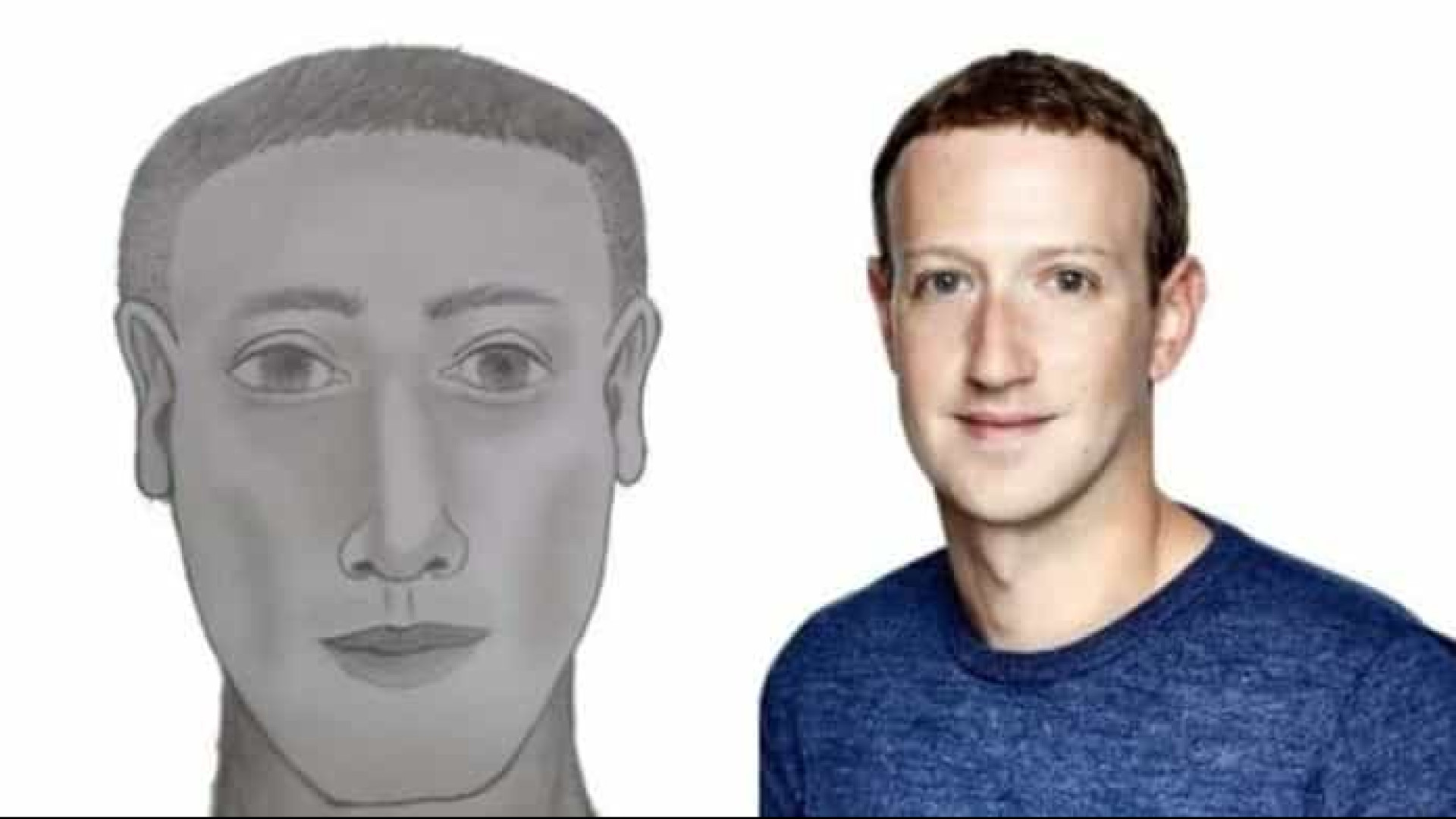 Retrato falado de suspeito de ataque na Colômbia parece Mark Zuckerberg