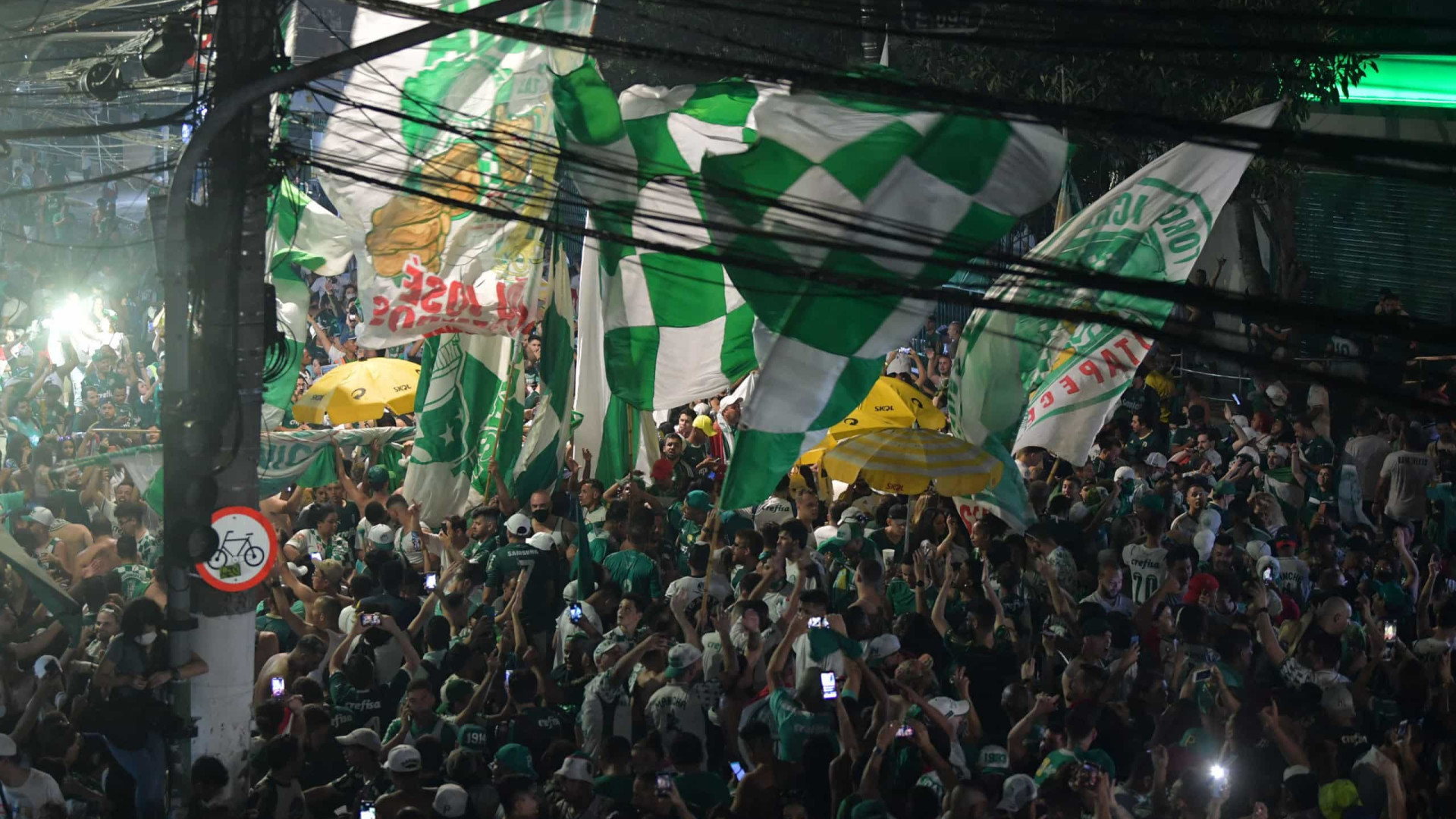 Torcida do Palmeiras faz festa no Allianz Parque após título da Libertadores