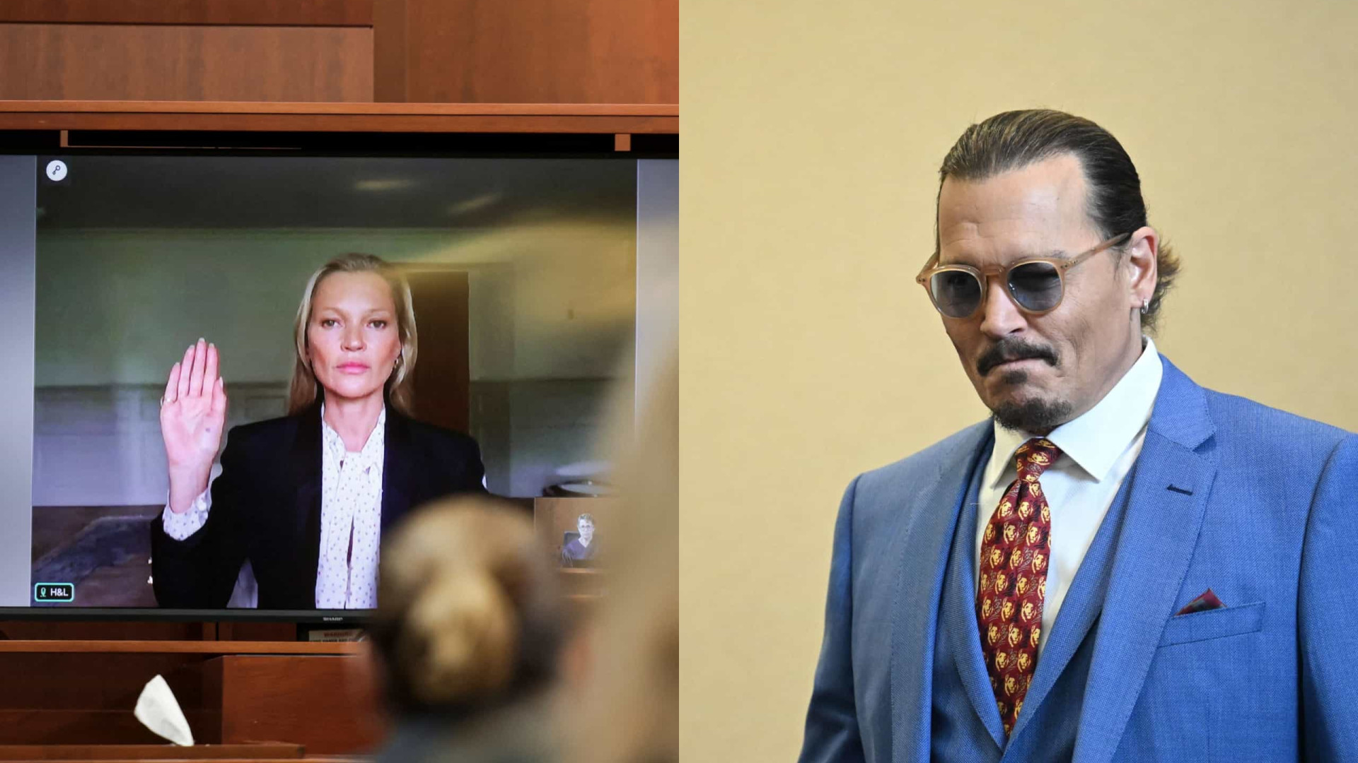 Kate Moss defende Johnny Depp em tribunal: "Não me atirou pelas escadas"