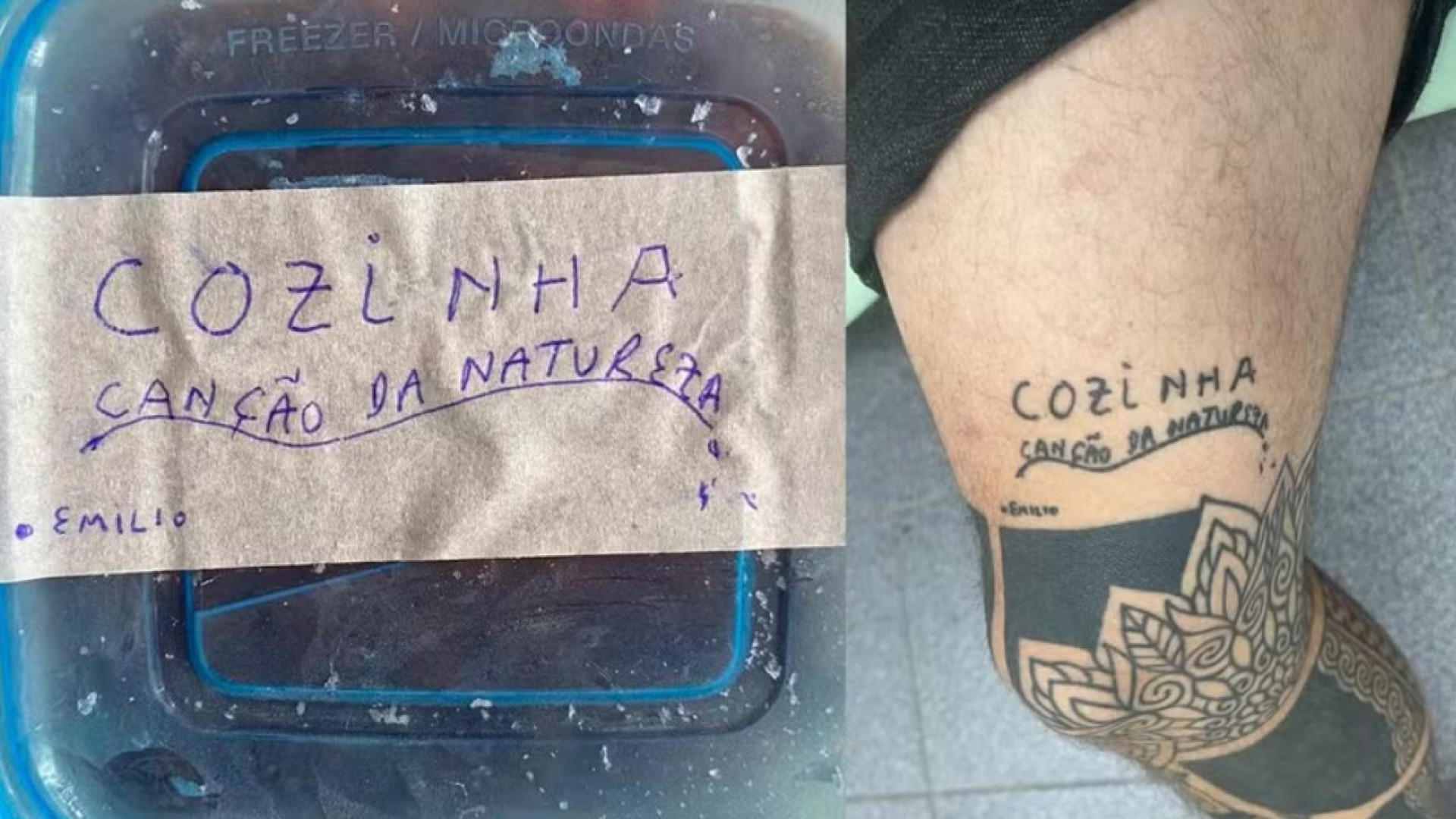 "Marcou a alma": homem faz tatuagem com cinzas do pai para o homenagear