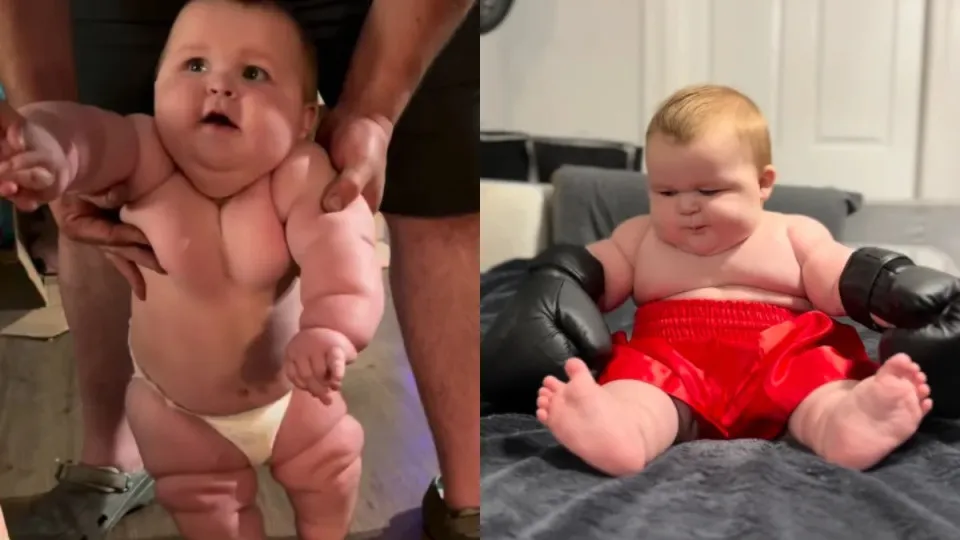 Bebê de 8 meses é tão grande que usa roupas de... 5 anos: "Não é normal"