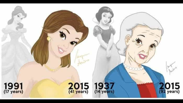 Como seriam as princesas da 
Disney se tivessem envelhecido