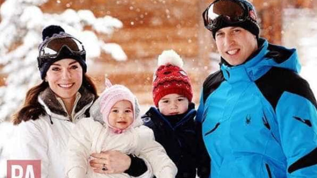 Família real curte a neve em passeio aos Alpes