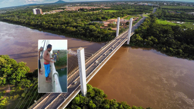 Homem pula de ponte e morre ao cair no rio Cuiabá