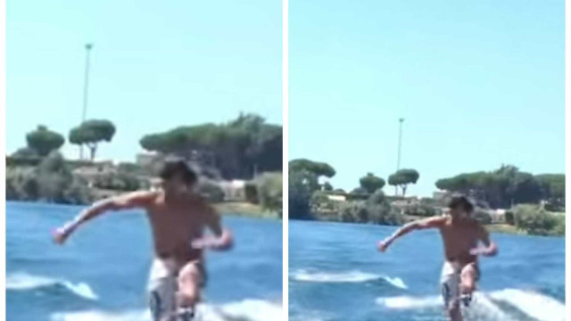 Homem faz truques impressionantes com um pé só no wakeboard; veja!