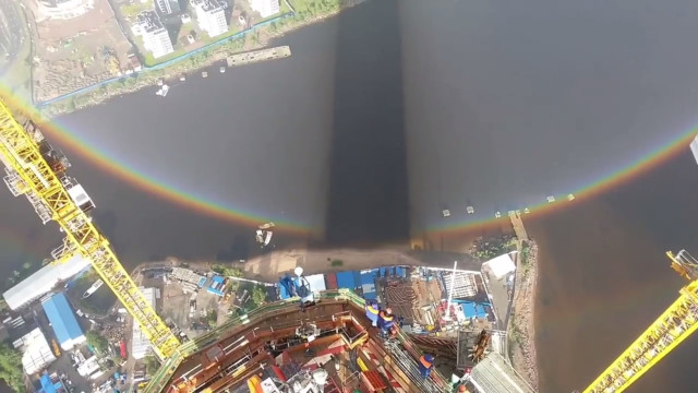 Rara filmagem de arco-íris circula na Rússia