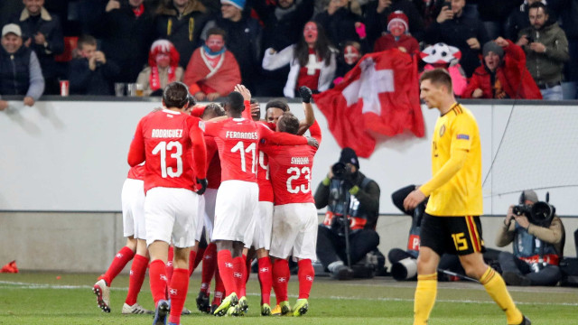 Suíça vira sobre a Bélgica com goleada e avança na Liga