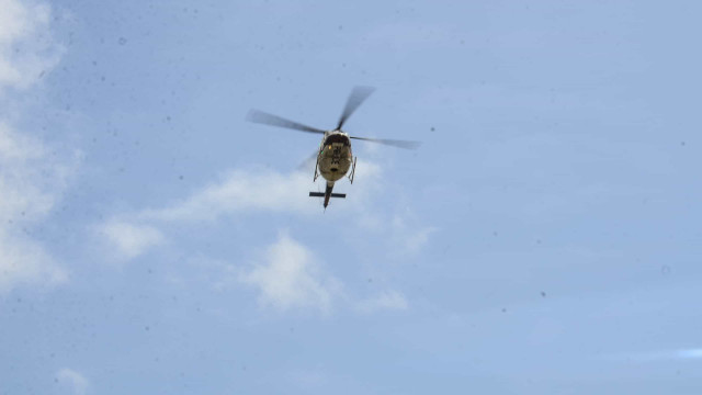Ciclone no Rio Grande do Sul: helicóptero resgata morador e cachorro ilhados