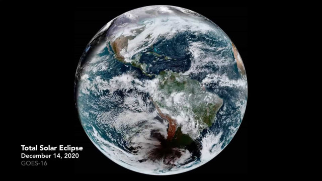 Vídeo mostra um eclipse solar visto do Espaço
