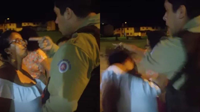 Vídeo mostra PM dando tapa no rosto de mulher em Porto Seguro, na Bahia