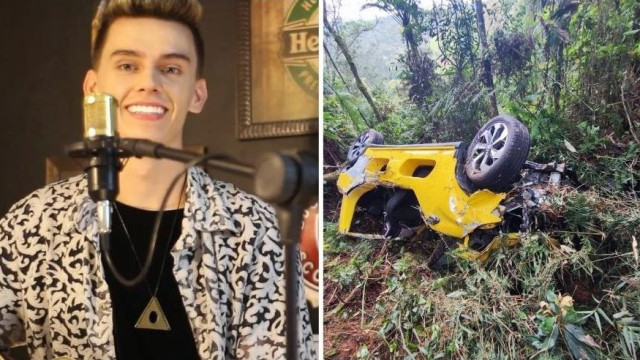 Cantor sertanejo de 23 anos morre após carro cair em ribanceira em SC