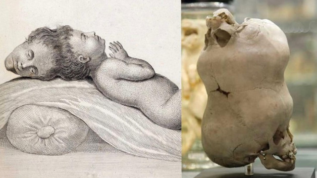 Crânio de menino com duas cabeças exposto em museu escocês