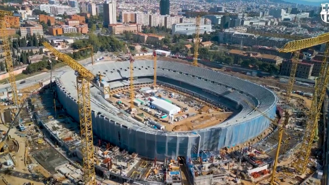 Camp Nou em obras: imagens revelam a nova forma do estádio do Barcelona
