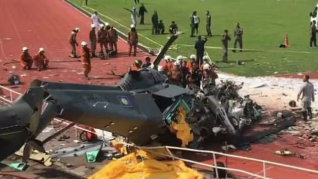 Colisão entre dois helicópteros deixa 10 mortos na Malásia