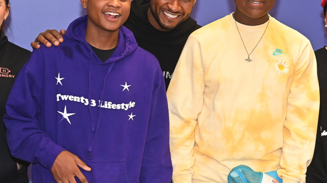 Filho de Usher 'rouba' celular do pai para enviar mensagem a cantora