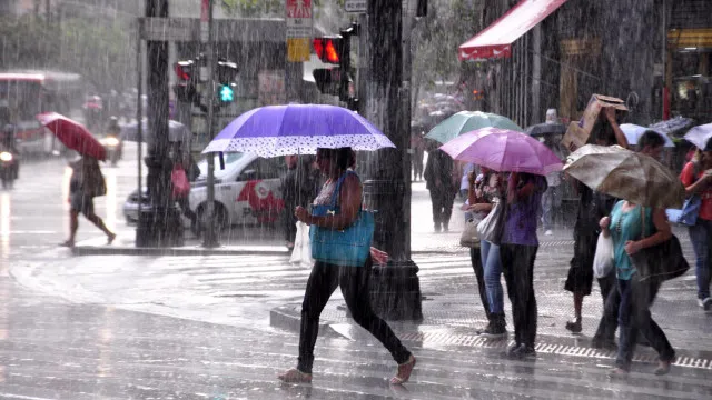 
                    Alerta vermelho do Inmet: SP amanhece com chuva e frio; há risco para a formação de alagamentos
                