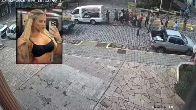 Um vídeo registrou o momento em que dois homens