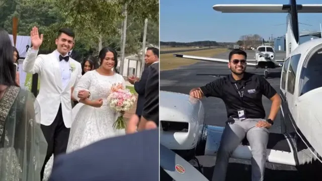 
                    Noivo morre em queda de helicóptero após festa de casamento nos EUA
                