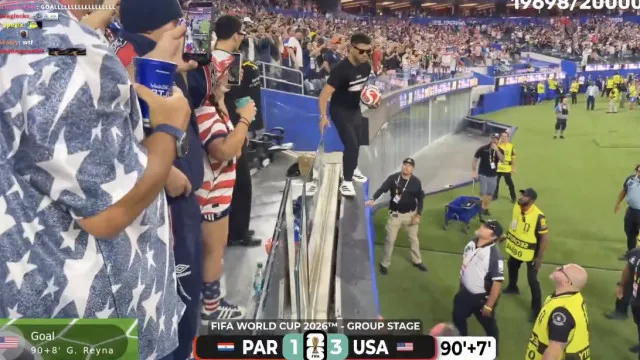 Torcedor tenta invadir gramado após gol dos EUA; vídeo