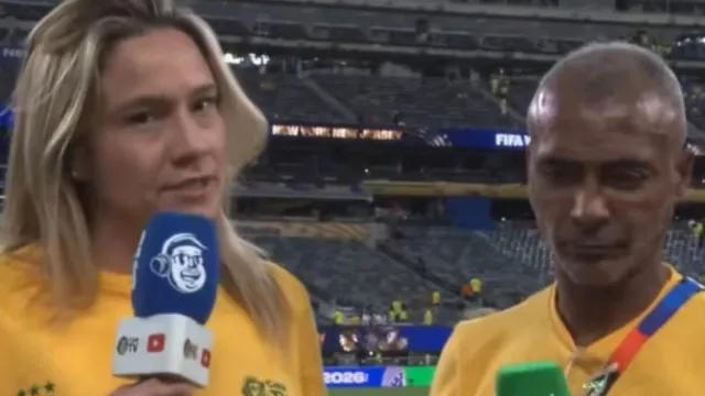 
                    Romário manda recado para Fernanda Gentil após 'climão' na Copa; vídeo
                