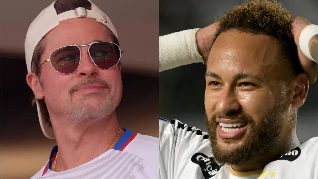 
                    Brad Pitt diz que quer dar aulas de atuação para Neymar simular melhor as faltas
                