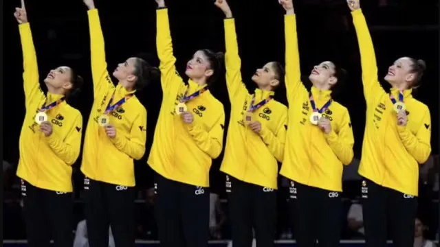 
                    Brasil conquista ouro inédito no Mundial de ginástica rítmica
                