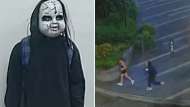 
                    Homem com máscara sinistra aterroriza moradores de cidade nos EUA; vídeo
                