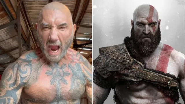 
                    Dave Bautista mostra músculos para viver Kratos em 'God of War'
                