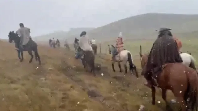 
                    Serra do Rio Grande do Sul registra neve e temperatura próxima de 0°C
                