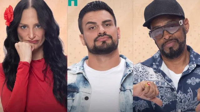 
                    Ariela Carasso, Thaíde e Renê Thristan estão na roça em A Fazenda
                