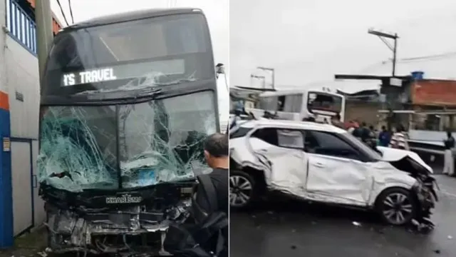 
                    Motorista infarta e morre ao volante na Dutra; engavetamento deixa ao menos 10 feridos
                