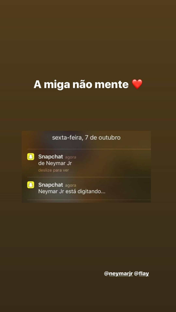 Divulgadas mensagens de Neymar com ex-'BBB' após craque negar caso