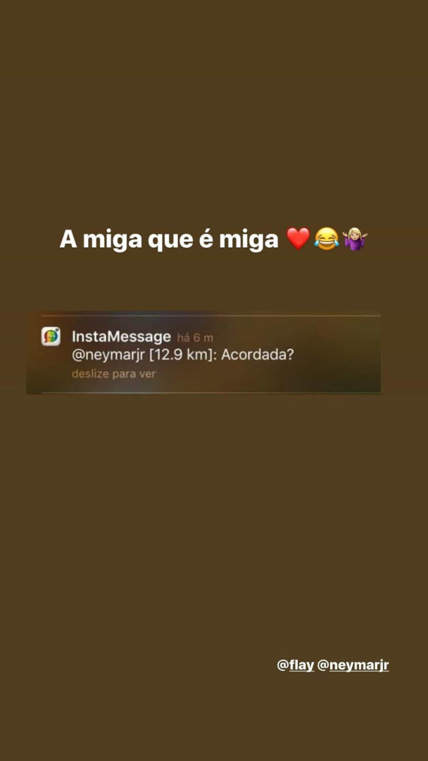 Divulgadas mensagens de Neymar com ex-'BBB' após craque negar caso